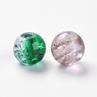 Perles de verre craquelé peintes(DGLA-X0006-6mm-10)-3