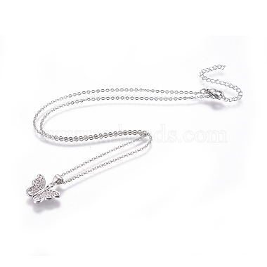 304 Stainless Steel Pendant Necklaces(NJEW-E141-08)-2