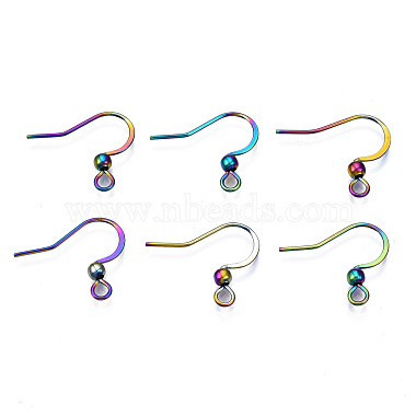 Multi-color 304 Stainless Steel Earring Hooks