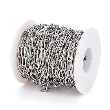 304 Stainless Steel Paperclip Chains(CHS-M003-15P)-5