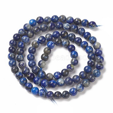 Lapis lazuli naturelles perles rondes brins(G-I181-09-4mm)-2