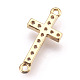 Brass Micro Pave Cubic Zirconia Links(ZIRC-E152-43G-RS)-2