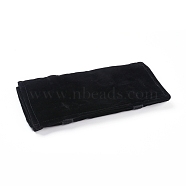 Foldable Velvet Jewelry Travel Roll Bag, Portable Storage Case, For Necklace Display, Black, 64.5x57x0.6cm(TP-L005-07)