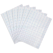 A4 Waterproof PVC Self Adhesive Laser Sticker, Star Pattern, for DIY Card Craft Paper, Rectangle, Silver, 30x21cm(AJEW-WH0152-64)