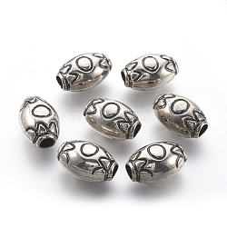 CCB Plastic Beads, Oval, Antique Silver, 23x15.5x13~13.5mm, Hole: 5.5x6mm(CCB-F009-07AS)