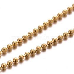 304 Stainless Steel Ball Chains, Golden, 1.5mm(CHS-J001-G)
