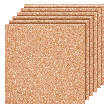 Cork Sheets, for Kitchen Hot Mats, Cup Mats, Bulletin, Square, 300x300x4mm
