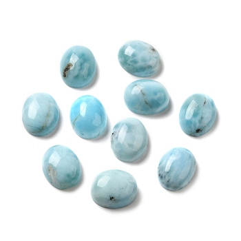 Natural Larimar Cabochons, Oval, 14x10mm