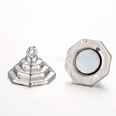 Bicone Brass Magnetic Clasps(X-KK-I607-06C-P)-2