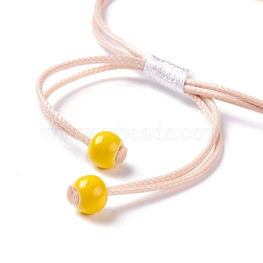 Handmade Dry Pressed Flower Link Bracelet for Girl Women(BJEW-C004-01D)-3