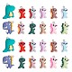 24 Pieces Dinosaur Charms Pendants Animal Shape Resin Charm Colorful Dinosaur Pendant for Jewelry Necklace Bracelet Earring Making Crafts(JX318A)-1