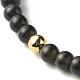 Energy Power Natural Obsidian Round Beads Stretch Bracelet for Men Women(BJEW-JB06798)-7