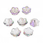 Violet Glass Bead Caps(GLAA-T022-05-B01)