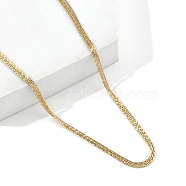 201 Stainless Steel Coreana Chains Multi Layered Necklaces for Women, Golden, 16.54 inch(42cm)(NJEW-D055-09G)
