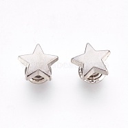 Alloy Rivet Studs, For Purse, Bags, Boots, Leather Crafts Decoration, Star, Platinum, 8.5x8.5x7mm(PALLOY-WH0022-01B-P)