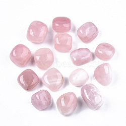 Natural Rose Quartz Beads, Healing Stones, for Energy Balancing Meditation Therapy, Tumbled Stone, Vase Filler Gems, No Hole/Undrilled, Nuggets, 24~30x18~28x11~22mm 250~300g/bag(G-N332-018)