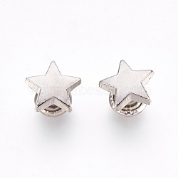 Alloy Rivet Studs, For Purse, Bags, Boots, Leather Crafts Decoration, Star, Platinum, 8.5x8.5x7mm(PALLOY-WH0022-01B-P)