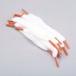 Cotton ShoeLace, with Plastic Head, for Kids and Adults, Orange, 110x13x2mm, 10pcs/bag(AJEW-WH0114-62)