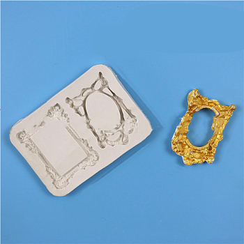 DIY Silicone Photo Frame Display Molds, Resin Casting Molds, for UV Resin, Epoxy Resin Craft Making, Rectangle, 69x91x9mm
