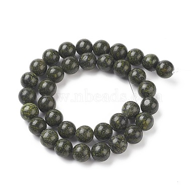 Natural Serpentine/Green Lace Stone Beads Strands(G-S259-15-10mm-1)-2
