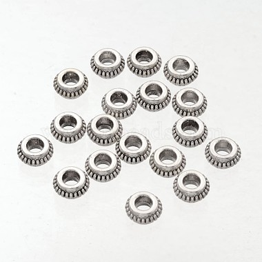 8mm Antique Silver Donut Alloy Spacer Beads