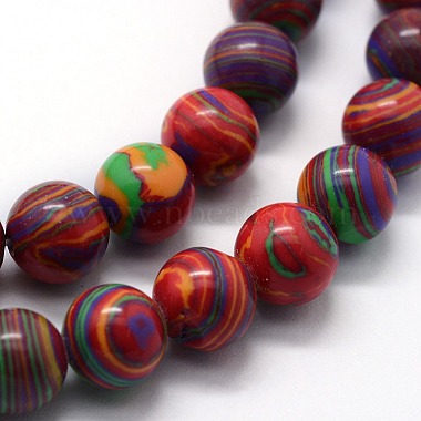 Synthetic Malachite Beads Strands(G-I199-32-10mm-C)-3