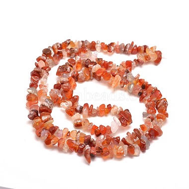 Natural South Red Agate Chips Bead Strands(G-M205-40)-2