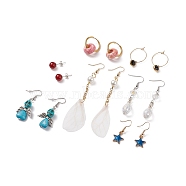 Fashion Dangle Earrings, Vary in Materials and Colors, 40mm(EJEW-JE00287)