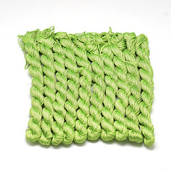 Braided Polyester Cords, Yellow Green, 1mm, about 28.43 yards(26m)/bundle, 10 bundles/bag(OCOR-Q039-040)