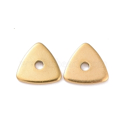 Ion Plating(IP) 304 Stainless Steel Beads, Triangle, Golden, 8x8x1mm, Hole: 1.5mm(STAS-D185-04G)