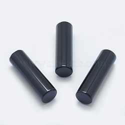 Natural Obsidian Beads, Undrilled/No Hole Beads, Column, 35x11mm(G-G760-L07)