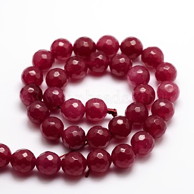 Dyed Natural White Jade Round Beads Strands(G-E313-10mm-05)-2