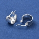 Sterling Silver Plain Thick Hoop Earrings for Women(EJEW-D106-03S)-3