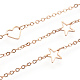 Brass Hollow Heart & Star Link Chains(CHC-N022-01G)-1