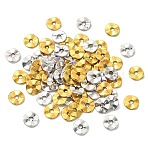 100Pcs 2 Colors Tibetan Style Wavy Spacer Beads, Twist Flat Round, Antique Silver & Antique Golden, 7x1mm, Hole: 1mm, 50pcs/color(TIBEB-YW0001-67)