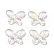 Transparent Acrylic Beads, AB Color, Faceted, Butterfly, Clear AB, 20x27.5x5mm, Hole: 1.8mm, about 300pcs/500g(MACR-C009-03)