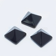 Natural Obsidian Cabochons, Pyramid, 20x20x12~13mm, Diagonal Length: 26mm(G-G759-Y09)