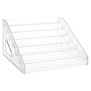 7 Layers Plastic Makeup Pressed Powder Tools Organizer Nail Polish Holder, Cosmetic Display Rack for Eyeshadow, Essential oils, Sunglass, Nail Polish Storage, Clear, Finish Product: 29.7x30x18.5cm(ODIS-WH0029-80)
