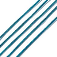 French Wire Gimp Wire, Flexible Round Copper Wire, Metallic Thread for Embroidery Projects and Jewelry Making, Teal, 18 Gauge(1mm), 10g/bag(TWIR-Z001-04B)