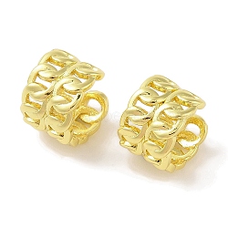 Brass Cuff Earrings Oval, for Women, Real 18K Gold Plated, 12x9.5mm(EJEW-I305-19G)