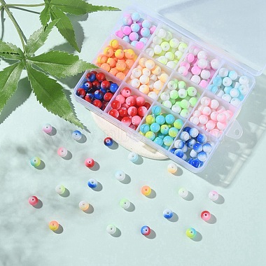300Pcs 12 Colors Two-tone Baking Painted Glass Beads(DGLA-YW0001-06)-5