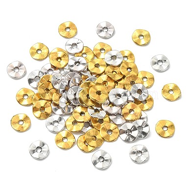 Antique Silver & Antique Golden Twist Alloy Spacer Beads