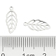 Leaf 201 Stainless Steel Charm Pendants(STAS-R075-12)-3