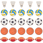 25Pcs 5 Styles Sport Enamel Broochs, Alloy Lapel Pin Backs for Backpack Clothes, Mixed Shapes, Mixed Color, 22~27.5x16~25mm, 5pcs/style(JEWB-FH0002-70)