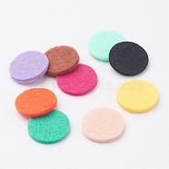 Fibre Perfume Pads, Essential Oil Diffuser Locket Pads, Flat Round, Colorful, 22.5x3mm, about 9pc/bag(DIY-E003-14)