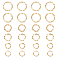 60Pcs 3 Sizes 304 Stainless Steel Jump Rings, Open Jump Rings, Twisted Ring, Golden, 6~10x1~1.3mm, Inner Diameter: 4~8mm, 20pcs/size(STAS-UN0046-08)