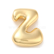 Brass Pendant, Real 18K Gold Plated, Letter Z, 23x17x7mm, Hole: 2.9x1.7mm(KK-O145-01Z-G)