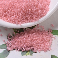 MIYUKI Delica Beads, Cylinder, Japanese Seed Beads, 11/0, (DB0070) Rose Pink Lined, 1.3x1.6mm, Hole: 0.8mm, about 10000pcs/bag, 50g/bag(SEED-X0054-DB0070)