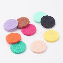 Fibre Perfume Pads, Essential Oil Diffuser Locket Pads, Flat Round, Colorful, 22.5x3mm, about 9pc/bag(DIY-E003-14)