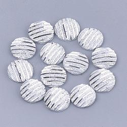 Resin Cabochons, Flat Round, Silver, 12x3~3.5mm(X-CRES-T012-05B)